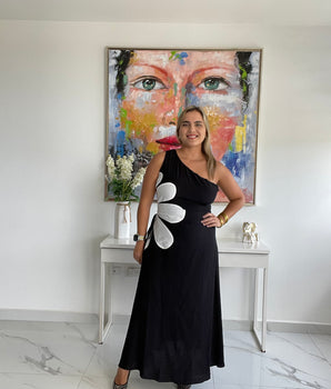 Black Petal Dress