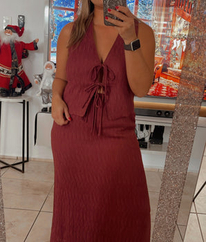 Camila Burgundy Set