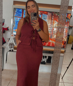 Camila Burgundy Set