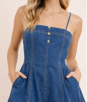 Marla Denim Romper