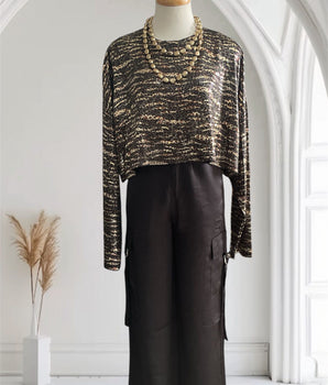 Savage Brown &amp; Gold Top